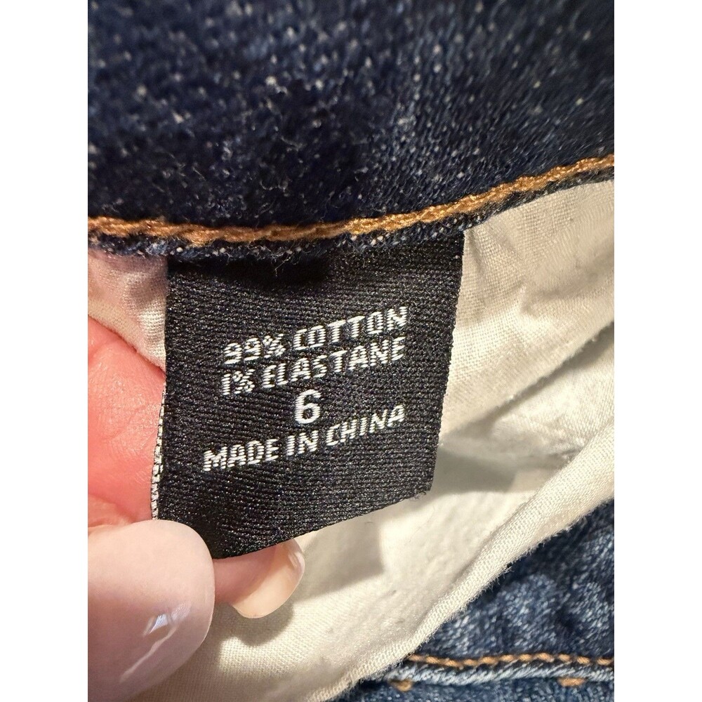 Victoria's Secret Hipster Cropped Blue Denim Jeans Size 6 - Picture 6 of 7